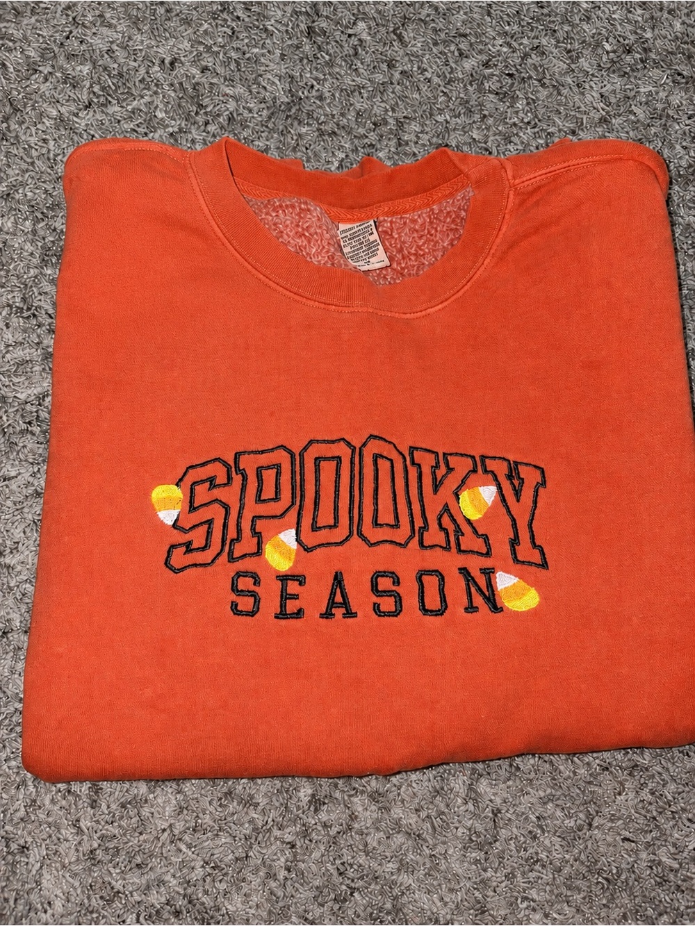 Spooky Season Orange Crewneck Sweatshirt